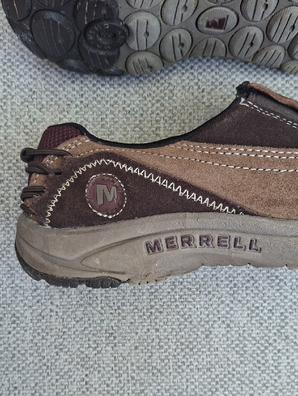 Merrell Kamori Women's 10 Dark Earth Suede Leather Slip On Loafers J099925C - Picture 2 of 8